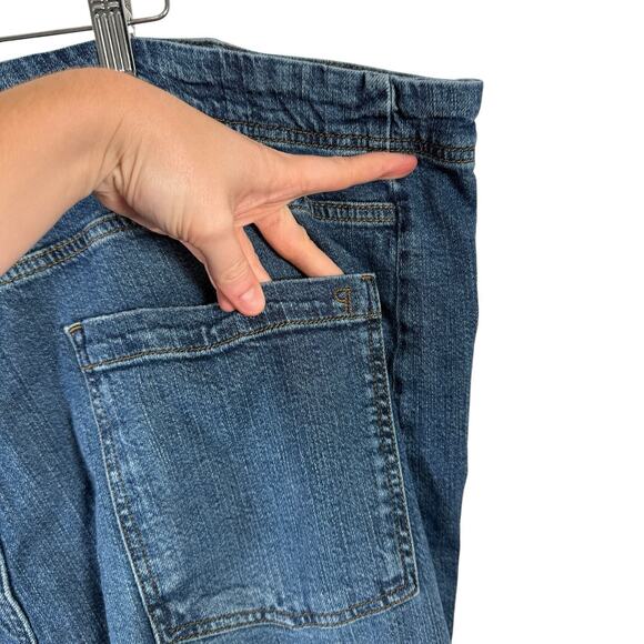 Pilcro Anthropologie Wide Leg Crop Jeans Dark Wash Womens Plus 26W - Picture 5 of 8